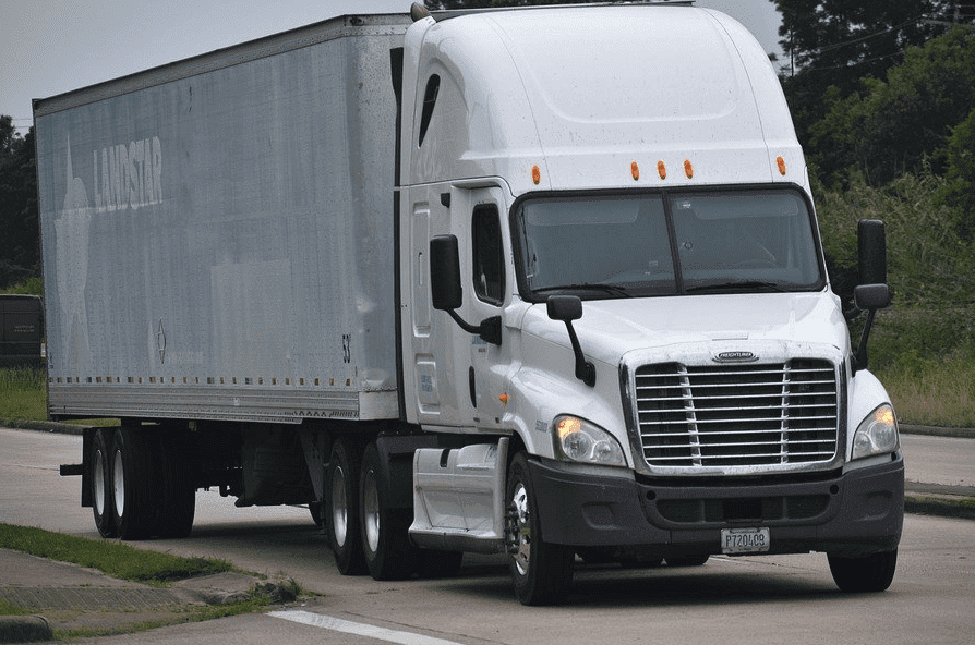 A cargo truck on the road